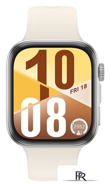 Умные часы Huawei Watch FIT 4 (серебристый, с бежевым силиконовым ремешком, международная версия) - Изображение №3 — Интернет-магазин ПроЗаказ