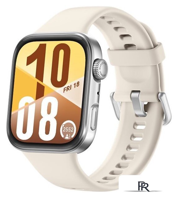 Умные часы Huawei Watch FIT 4 (серебристый, с бежевым силиконовым ремешком, международная версия) - Изображение №1 — Интернет-магазин ПроЗаказ