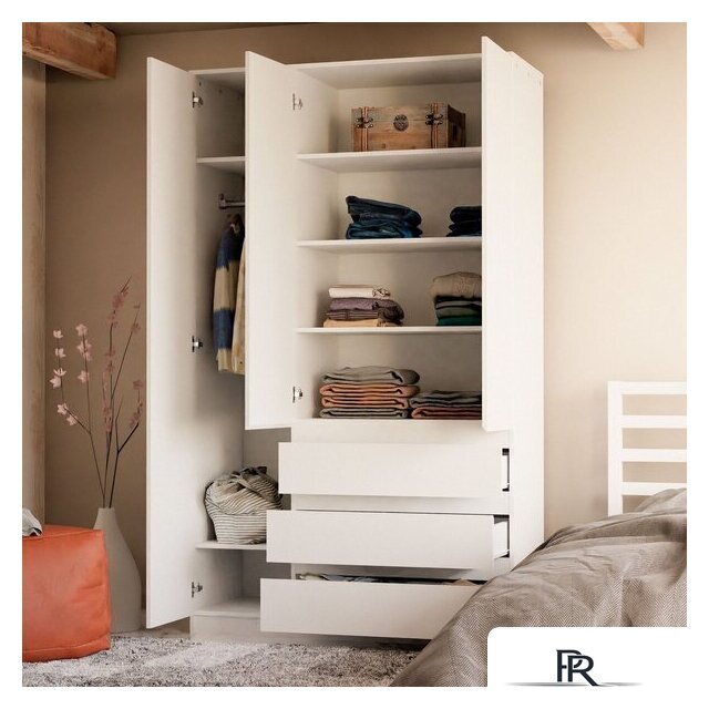 Шкаф распашной Диприз Марм Д.70040.1 (белый) - Изображение №2 — Интернет-магазин ПроЗаказ