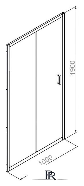 Душевая дверь Domani-Spa DoorCube 100x190 DS04DCb100L0T00.W - Изображение №11 — Интернет-магазин ПроЗаказ