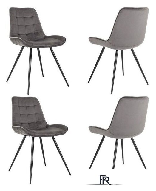 Стул Бюрократ CH-K2 4 шт (серый Holland 18/черный) - Изображение №1 — Интернет-магазин ПроЗаказ