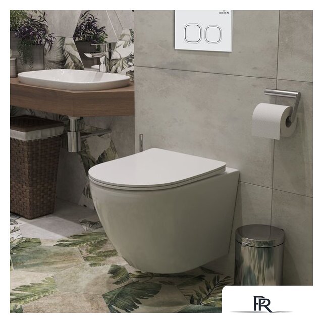 Унитаз подвесной Roxen Antares в комплекте с инсталляцией StounFix Dual Fresh 6 в 1 533395 (кнопка: белый глянец) - Изображение №11 — Интернет-магазин ПроЗаказ