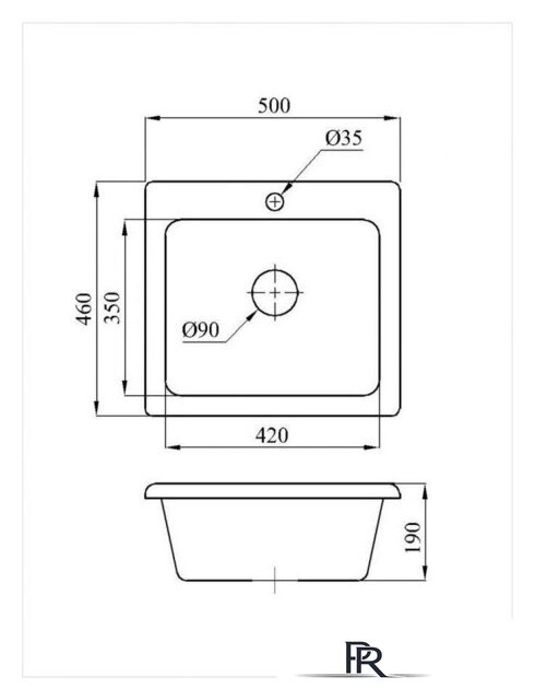 Кухонная мойка AV Engineering Solo AV500460SGTA (гранит) - Изображение №5 — Интернет-магазин ПроЗаказ