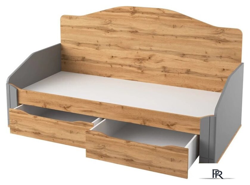 Кровать-тахта Involux Sale + Матрас Lagoma Ilta 90x200x18 км0144 (серый шифер/дуб натюрель) - Изображение №3 — Интернет-магазин ПроЗаказ