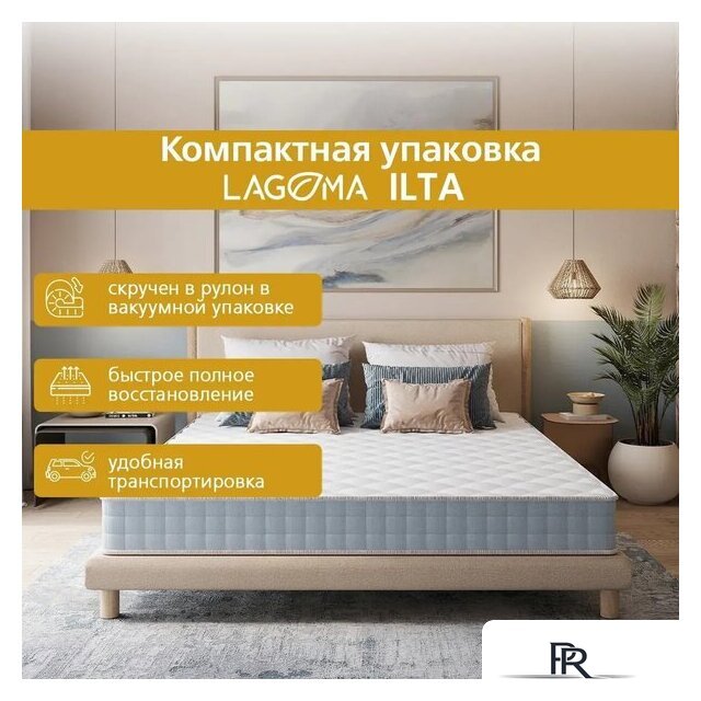 Кровать-тахта Involux Sale + Матрас Lagoma Ilta 90x200x18 км0144 (серый шифер/дуб натюрель) - Изображение №14 — Интернет-магазин ПроЗаказ