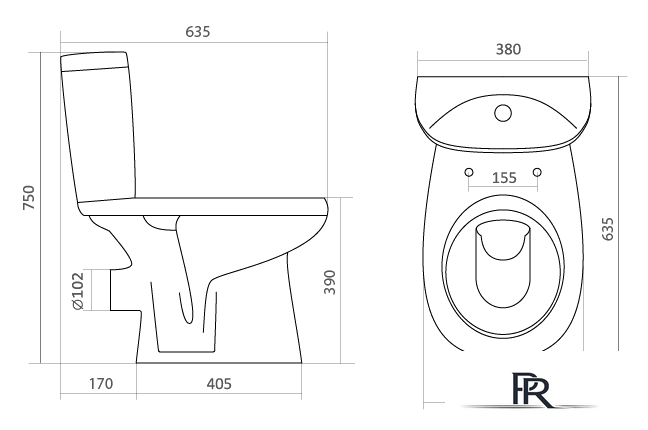Унитаз напольный Santek Анимо (1WH302132) - Изображение №2 — Интернет-магазин ПроЗаказ