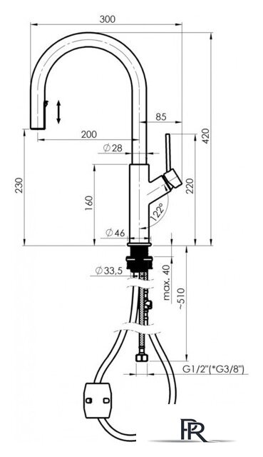 Смеситель Rubineta Bona-33 PO BO33008 - Изображение №4 — Интернет-магазин ПроЗаказ