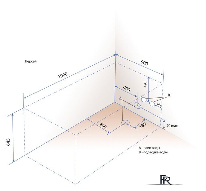 Ванна Triton Персей Экстра 190x90 - Изображение №5 — Интернет-магазин ПроЗаказ