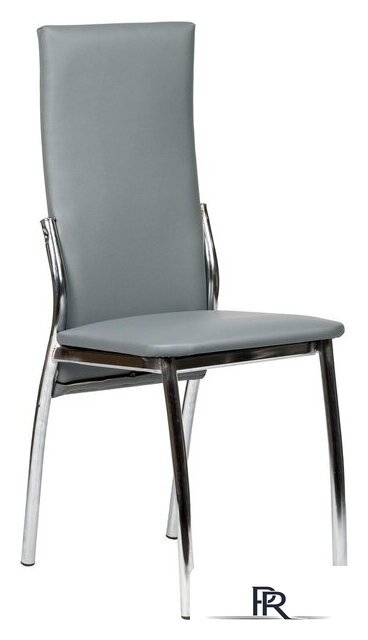 Стул ВВР Оскар (серый/хром, экокожа) - Изображение №1 — Интернет-магазин ПроЗаказ