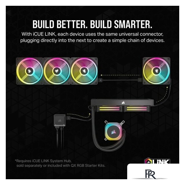 Вентилятор для корпуса Corsair iCUE LINK QX120 RGB CO-9051001-WW - Изображение №3 — Интернет-магазин ПроЗаказ