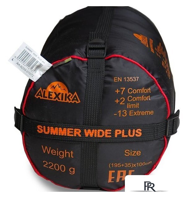 Спальный мешок AlexikA Summer Wide Plus 230 (левая молния, оливковый) - Изображение №5 — Интернет-магазин ПроЗаказ