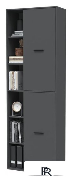 Шкаф распашной Интерлиния Skill-22 (2) (антрацит/антрацит) - Изображение №1 — Интернет-магазин ПроЗаказ