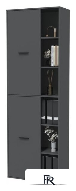 Шкаф распашной Интерлиния Skill-22 (2) (антрацит/антрацит) - Изображение №3 — Интернет-магазин ПроЗаказ