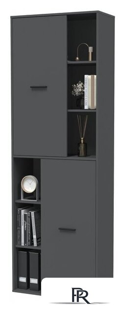 Шкаф распашной Интерлиния Skill-22 (2) (антрацит/антрацит) - Изображение №2 — Интернет-магазин ПроЗаказ