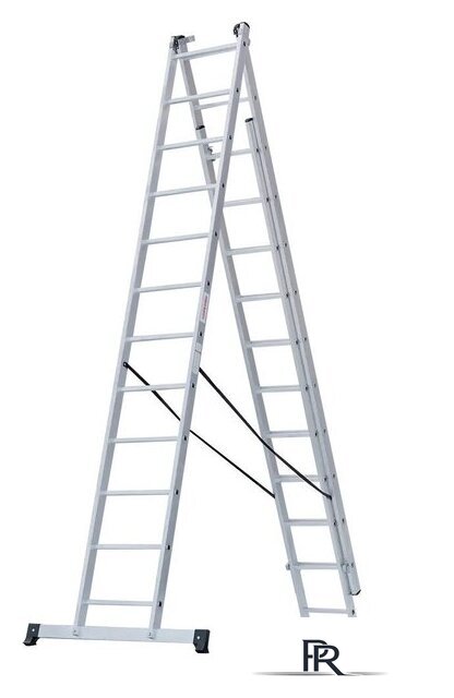 Лестница-стремянка Новая высота NV 123 алюминиевая трёхсекционная 3x12 ступеней - Изображение №10 — Интернет-магазин ПроЗаказ