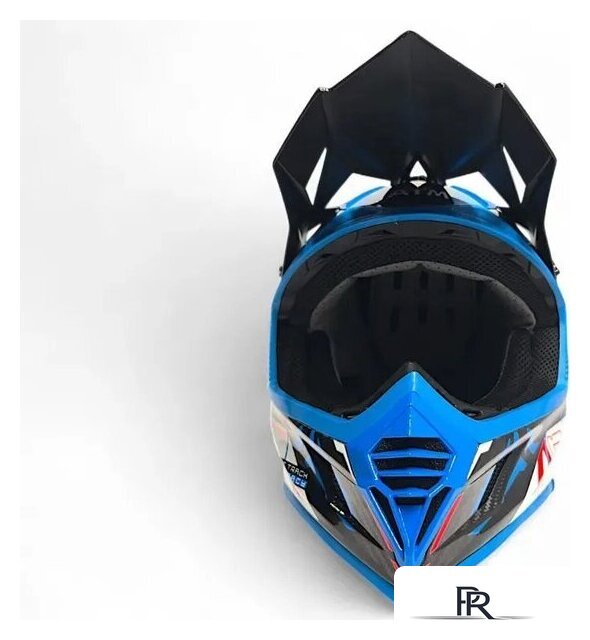 Мотошлем AIM RH855 Carbon Razor RH855R-DBR-S (S, синий/красный) - Изображение №6 — Интернет-магазин ПроЗаказ