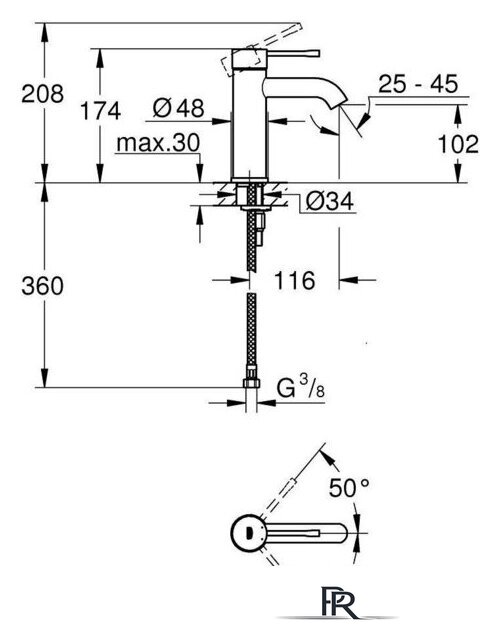 Смеситель Grohe Essence 24172KF1 - Изображение №4 — Интернет-магазин ПроЗаказ