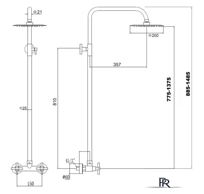 Верхний душ Fmark FS8405 - Изображение №2 — Интернет-магазин ПроЗаказ