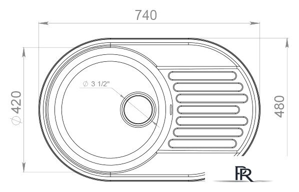 Кухонная мойка GranFest QUARZ Z-18 (черный) - Изображение №3 — Интернет-магазин ПроЗаказ