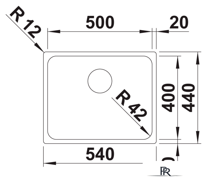 Кухонная мойка Blanco Solis 500-U 526122 (полированная) - Изображение №3 — Интернет-магазин ПроЗаказ