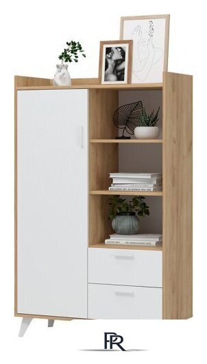 Шкаф распашной Стендмебель Ирис ШК-06 малый (белый/дуб крафт золото) - Изображение №1 — Интернет-магазин ПроЗаказ