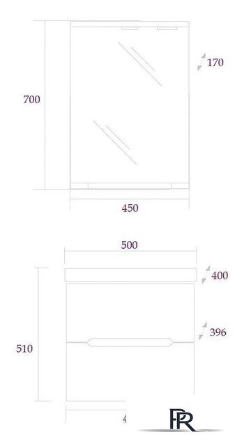  Onika Тумба Айленд 50.13 под умывальник Como 50 (белый) - Изображение №2 — Интернет-магазин ПроЗаказ