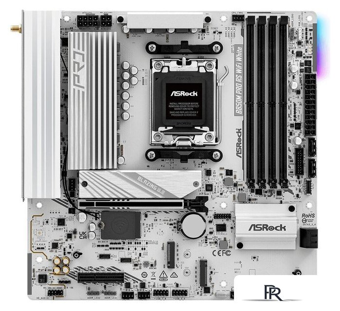 Материнская плата ASRock B850M Pro RS WiFi White - Изображение №1 — Интернет-магазин ПроЗаказ