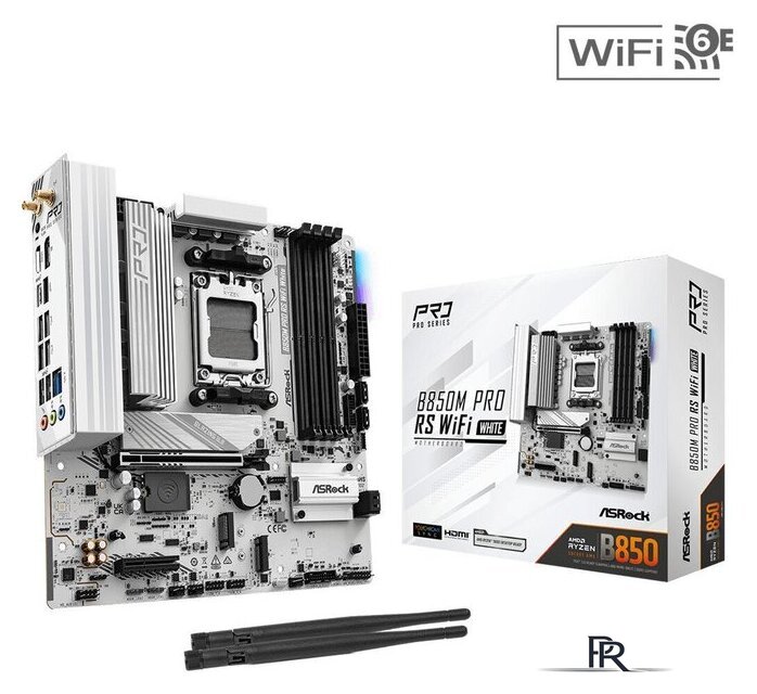 Материнская плата ASRock B850M Pro RS WiFi White - Изображение №6 — Интернет-магазин ПроЗаказ