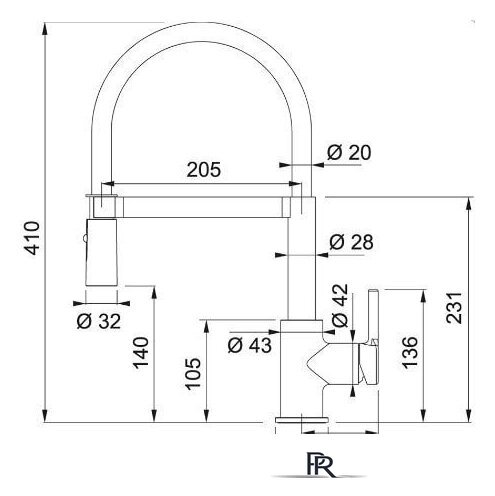 Смеситель Franke Lina Semi-pro 115.0626.085 (хром/черный) - Изображение №4 — Интернет-магазин ПроЗаказ