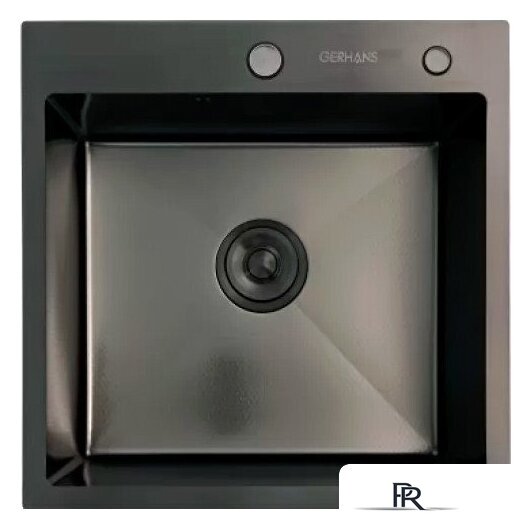 Кухонная мойка Gerhans K35050BD Decor (графит) - Изображение №1 — Интернет-магазин ПроЗаказ