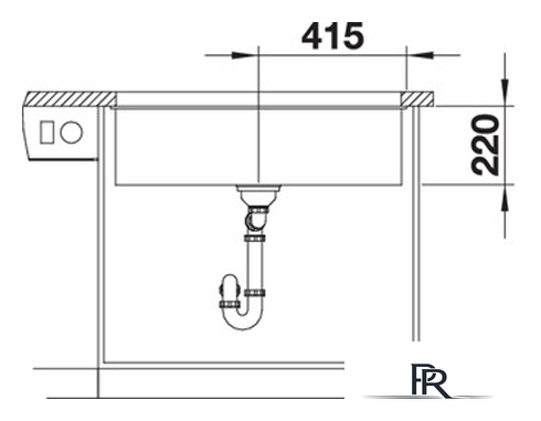 Кухонная мойка Blanco Subline 800-U (серый беж) 523148 - Изображение №4 — Интернет-магазин ПроЗаказ