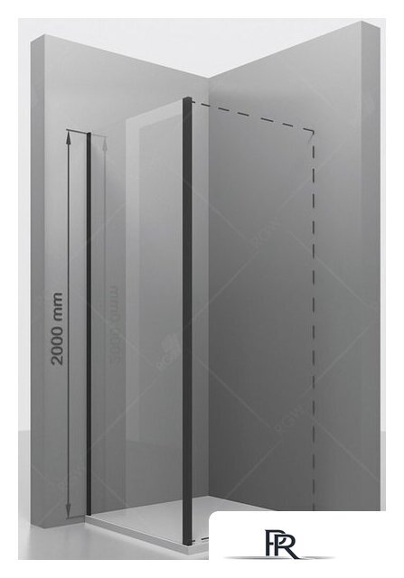 Душевая стенка RGW Z-050-3B 120 (черный/прозрачное стекло) - Изображение №1 — Интернет-магазин ПроЗаказ