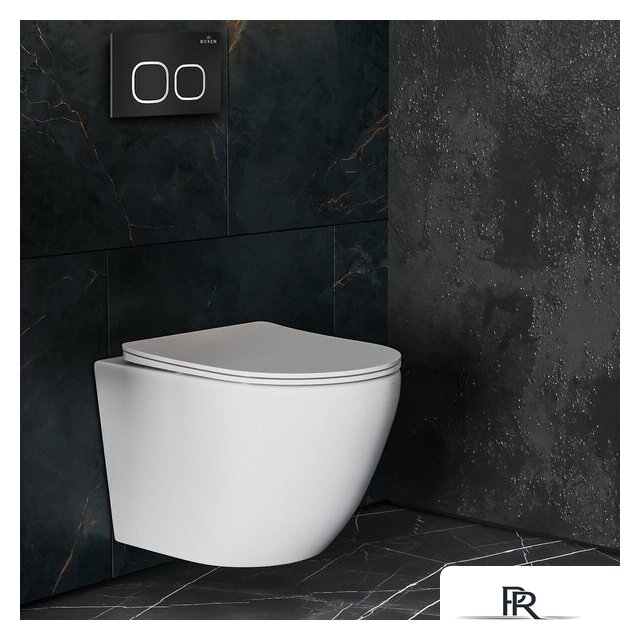 Унитаз подвесной Roxen Antares One Rimless 6 в 1 StounFix Dual Fresh 543169 (кнопка: черный матовый) - Изображение №11 — Интернет-магазин ПроЗаказ