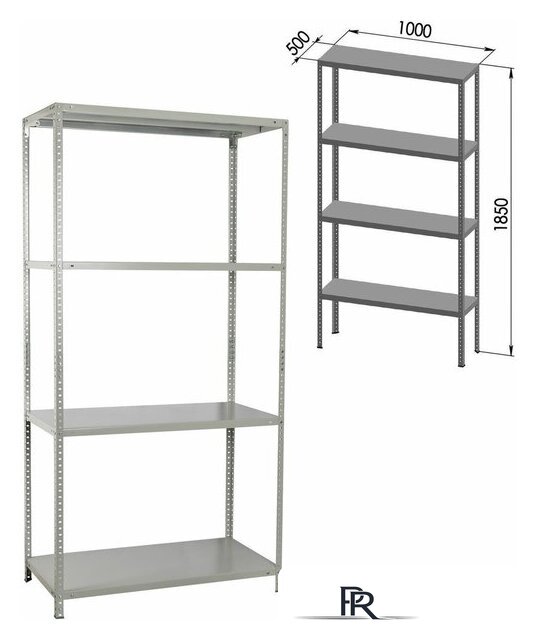 Стеллаж Brabix Ms Plus-185/50-4 291106 - Изображение №2 — Интернет-магазин ПроЗаказ