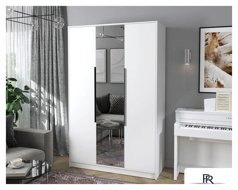 Шкаф-купе Интерлиния Концепт КТ-Ш3з (белый платинум/белый платинум) - Изображение №4 — Интернет-магазин ПроЗаказ