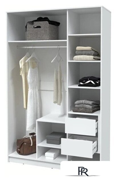 Шкаф-купе Интерлиния Концепт КТ-Ш3з (белый платинум/белый платинум) - Изображение №3 — Интернет-магазин ПроЗаказ