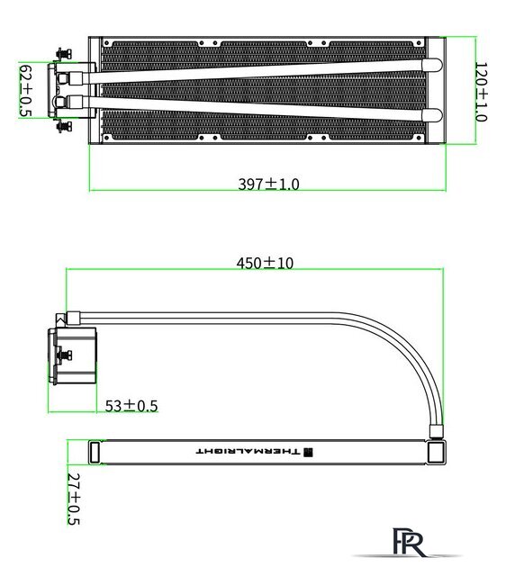 Система жидкостного охлаждения для процессора Thermalright Frozen Edge 360 (черный) - Изображение №2 — Интернет-магазин ПроЗаказ