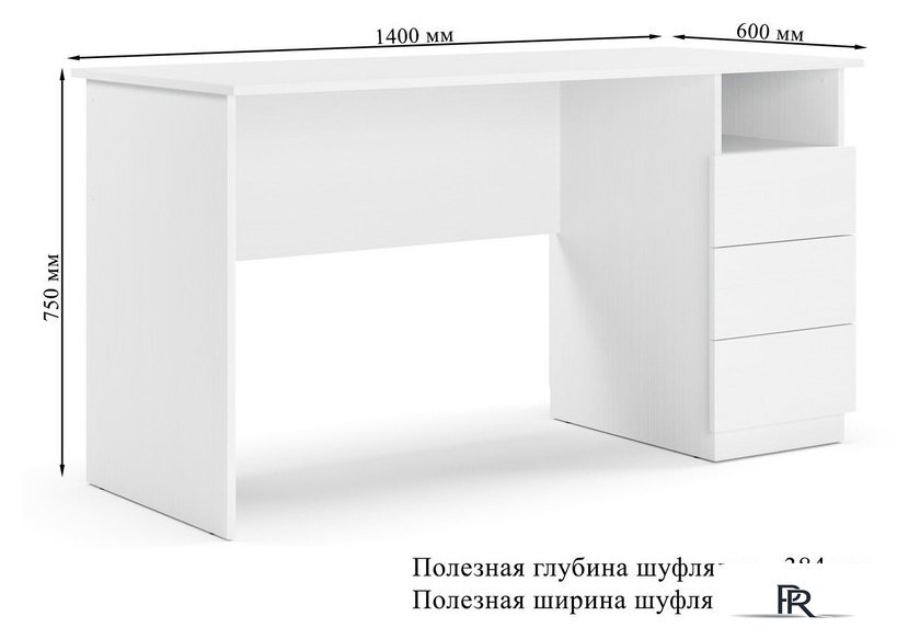 Стол Mio Tesoro Велия МВ-08 140х60 (белый) - Изображение №5 — Интернет-магазин ПроЗаказ
