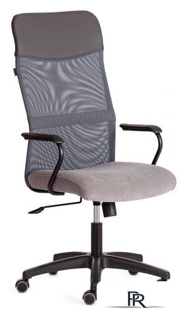 Офисное кресло TetChair Practic флок/кожзам (серый) - Изображение №1 — Интернет-магазин ПроЗаказ