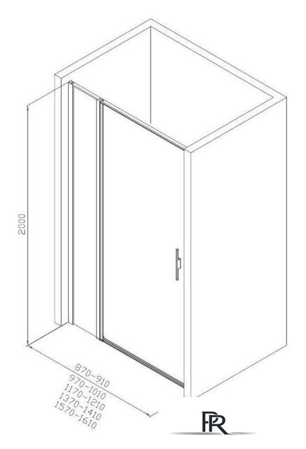 Душевая дверь Allen Brau Priority 3.31038.BA 294067 (серебро браш) - Изображение №2 — Интернет-магазин ПроЗаказ