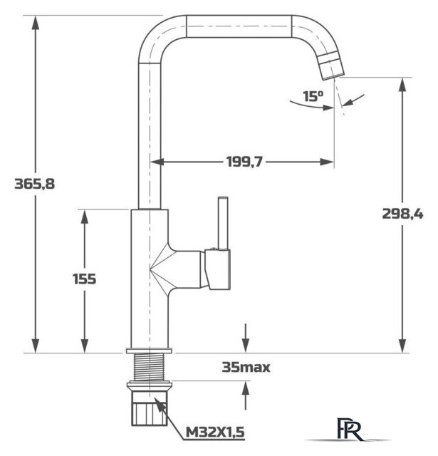 Смеситель Maxonor Pure Life PL4087-8 - Изображение №5 — Интернет-магазин ПроЗаказ
