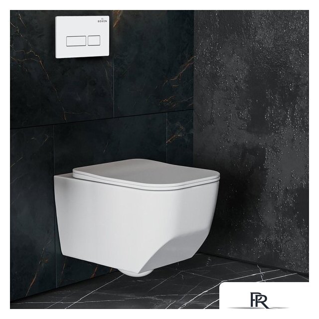 Унитаз подвесной Roxen Boro в комплекте с инсталляцией StounFix Dual Fresh 6 в 1 577353 (кнопка: белый глянец) - Изображение №11 — Интернет-магазин ПроЗаказ