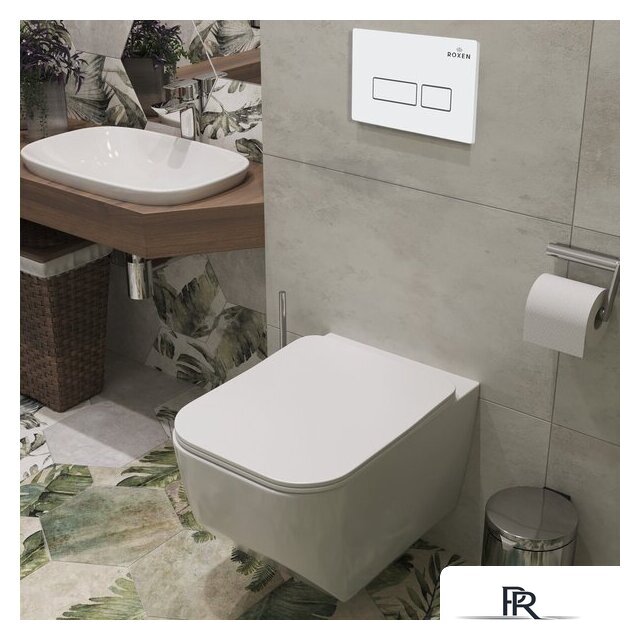 Унитаз подвесной Roxen Boro в комплекте с инсталляцией StounFix Dual Fresh 6 в 1 577353 (кнопка: белый глянец) - Изображение №13 — Интернет-магазин ПроЗаказ