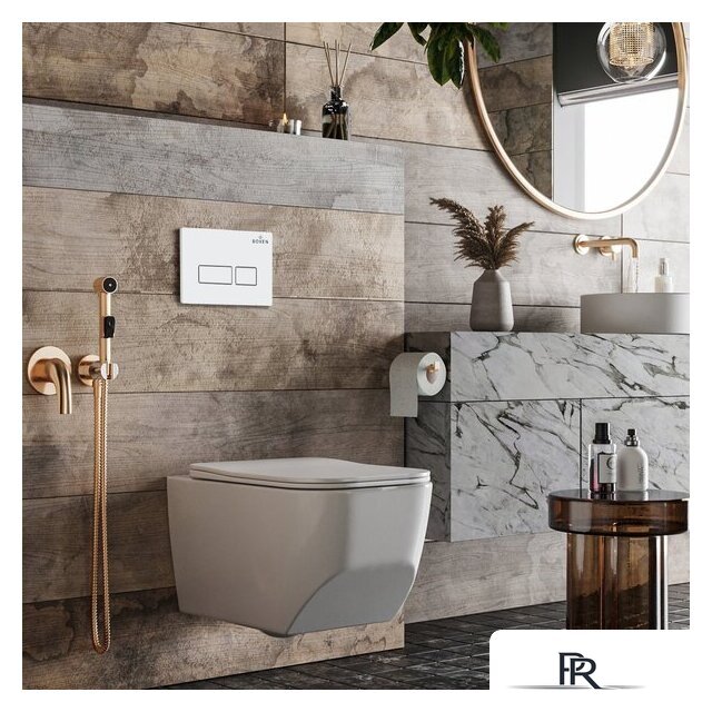 Унитаз подвесной Roxen Boro в комплекте с инсталляцией StounFix Dual Fresh 6 в 1 577353 (кнопка: белый глянец) - Изображение №12 — Интернет-магазин ПроЗаказ