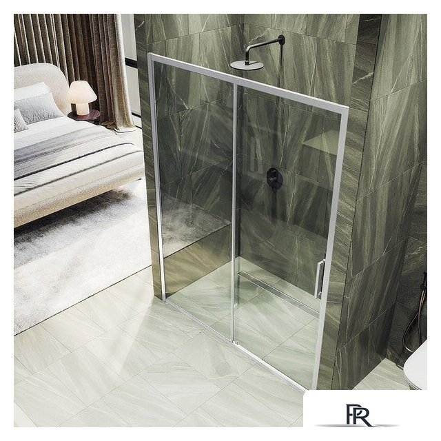 Душевая дверь MaybahGlass 195x150 MGD-1277-5 (бесцветное стекло/хром матовый) - Изображение №2 — Интернет-магазин ПроЗаказ