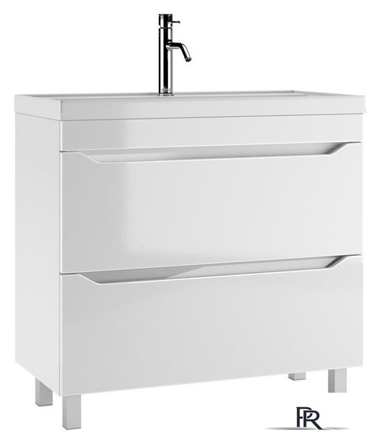  Айсберг Тумба под умывальник Bazis 90 Ева В2 DA5909T (с двумя ящиками) - Изображение №1 — Интернет-магазин ПроЗаказ