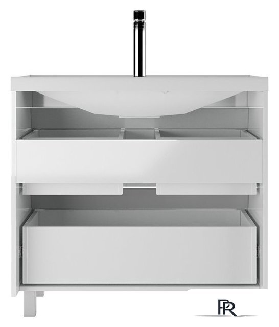  Айсберг Тумба под умывальник Bazis 90 Ева В2 DA5909T (с двумя ящиками) - Изображение №4 — Интернет-магазин ПроЗаказ