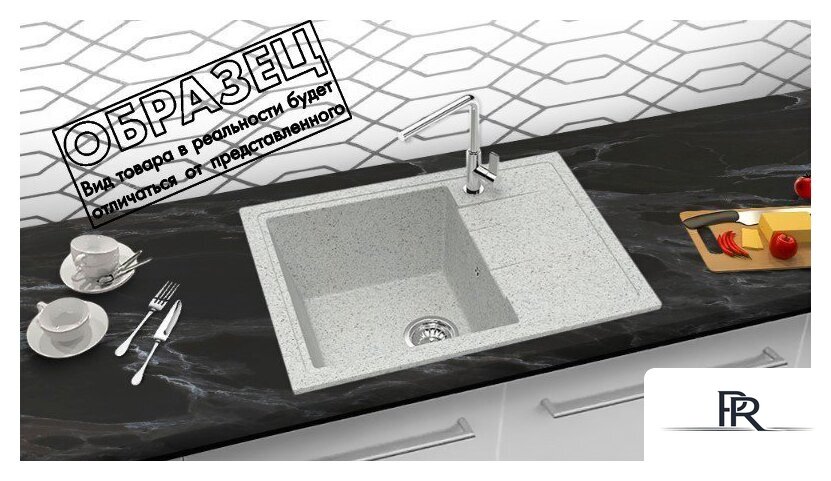 Кухонная мойка Berge BR-5850 + смеситель AM.PM Like F8007133 (серый) - Изображение №5 — Интернет-магазин ПроЗаказ