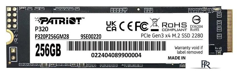SSD Patriot P320 256GB P320P256GM28 - Изображение №1 — Интернет-магазин ПроЗаказ