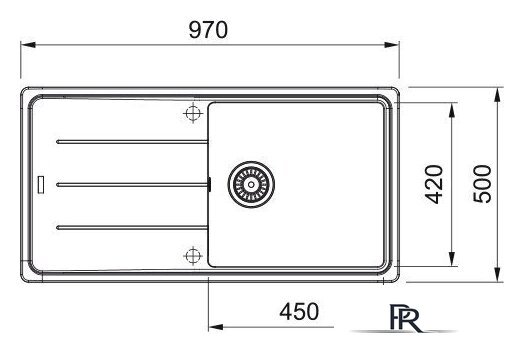Кухонная мойка Franke Basis BFG 611-97 114.0693.556 (черный матовый) - Изображение №2 — Интернет-магазин ПроЗаказ
